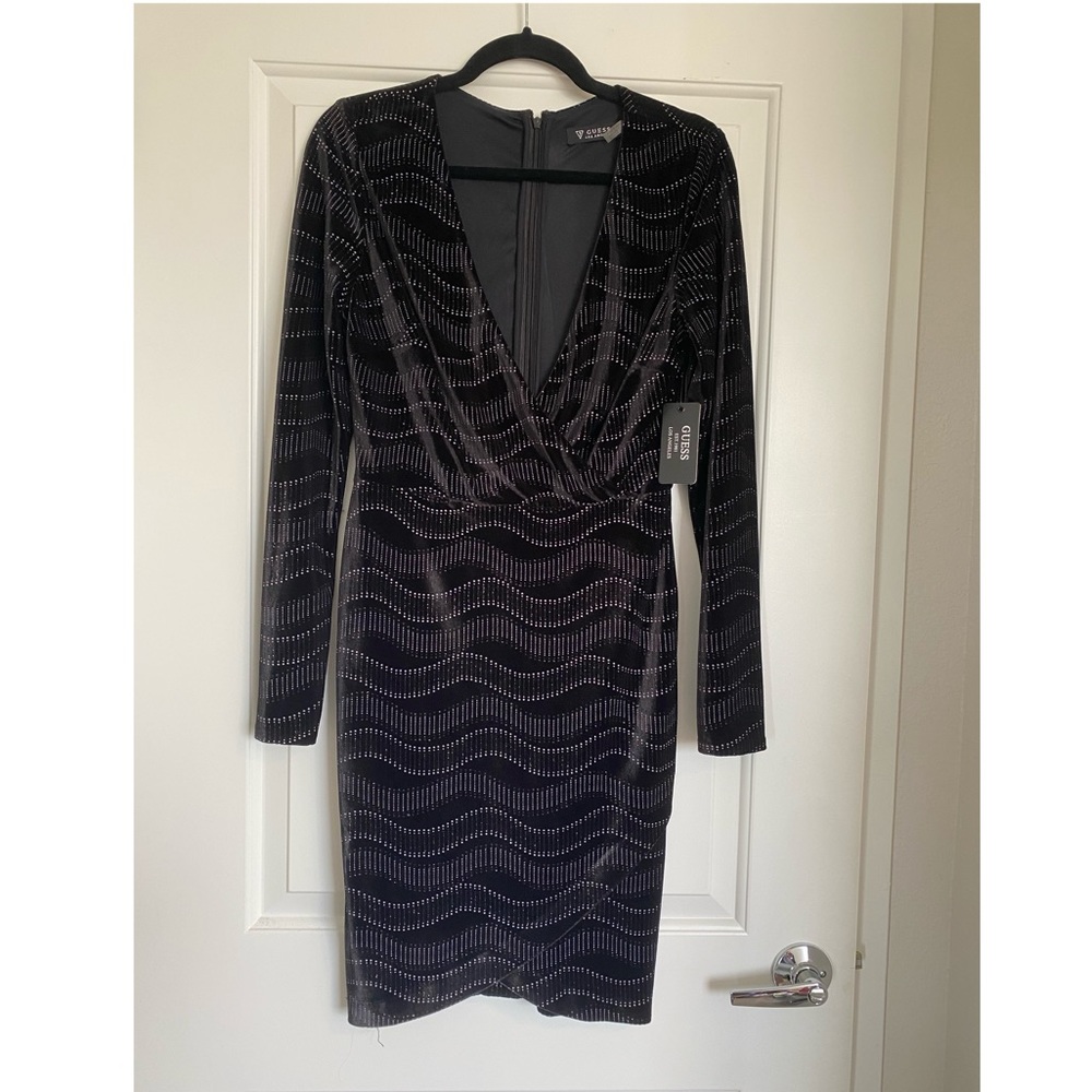 NEW Guess V-neck Plunge Event Dress, 8